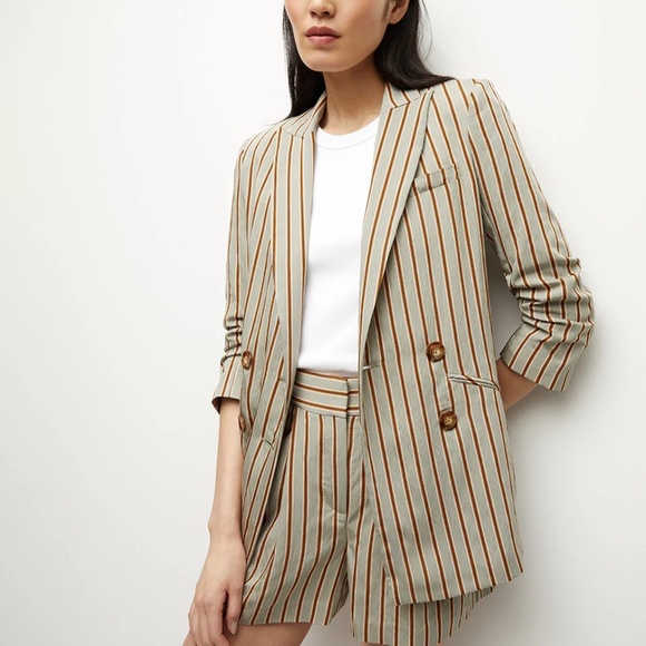 NWT VERONICA BEARD Kiernan Dickey Double-Breasted Striped Blazer 16 - Picture 15 of 15